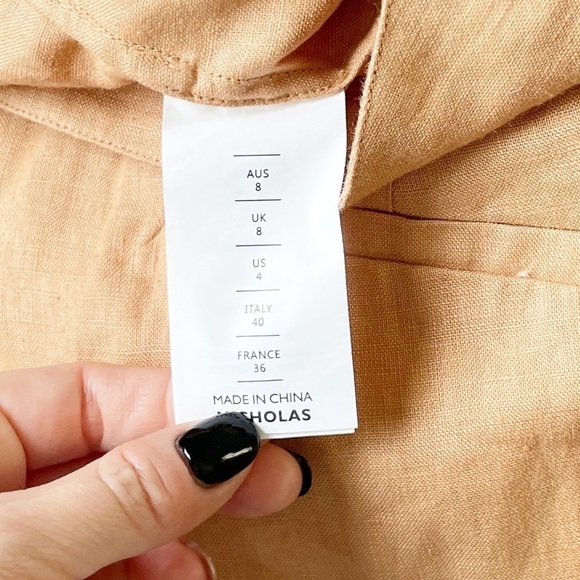 NWT NICHOLAS Delfina Short Linen In Twig - Picture 6 of 8